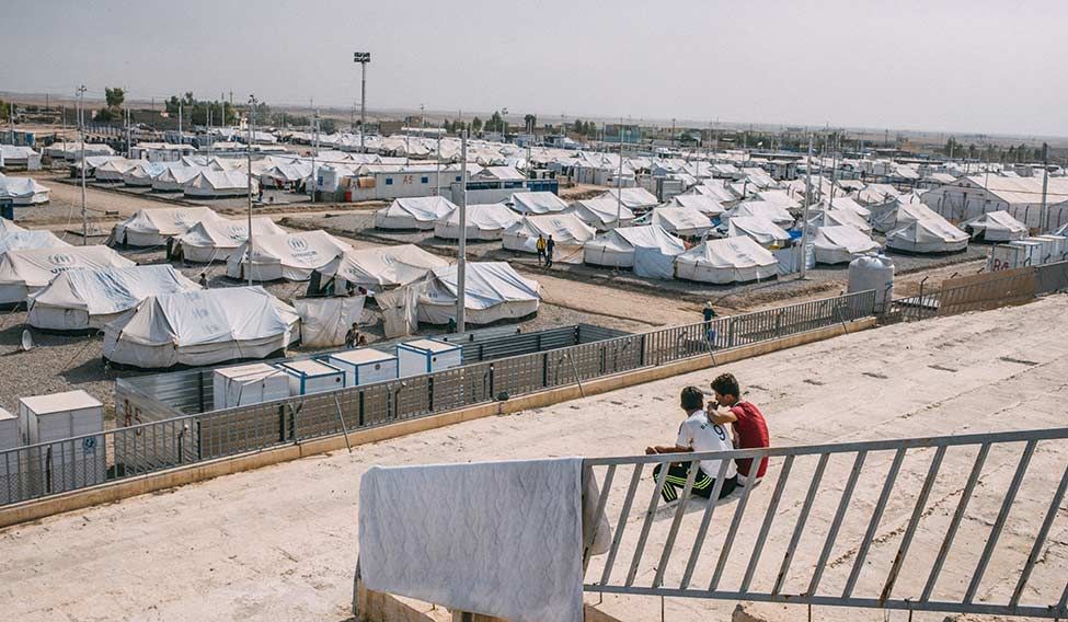 The Dibaga refugee camp, which houses about 40,000 people. The Dibaga refugee camp, which houses about 40,000 people.