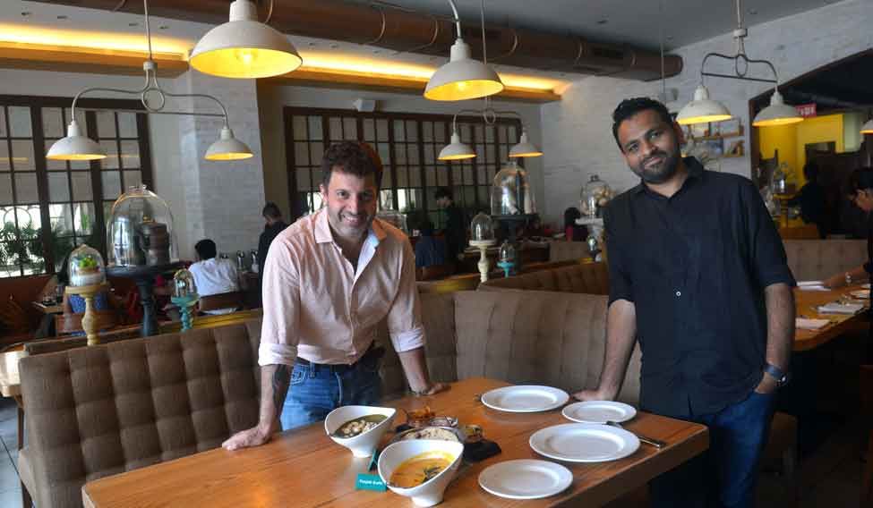 Prashant Issar (left)and Anuj Shah of Mirchi and Mime, Mumbai | Janak Bhat Innovation on my plate