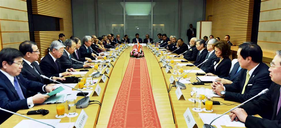 Forging ties: Modi at the India-Japan Business Leaders’ Forum meeting in Tokyo | PTI Art of the deal