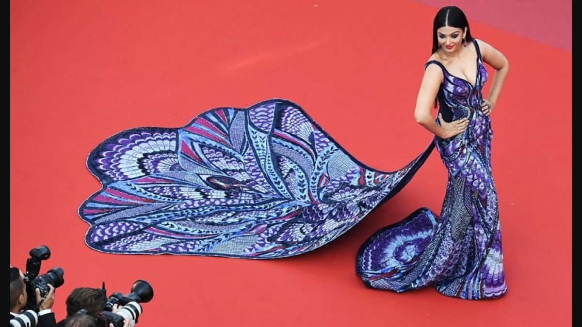 aishwarya rai cannes blue dress Bird & Knoll main image 1
