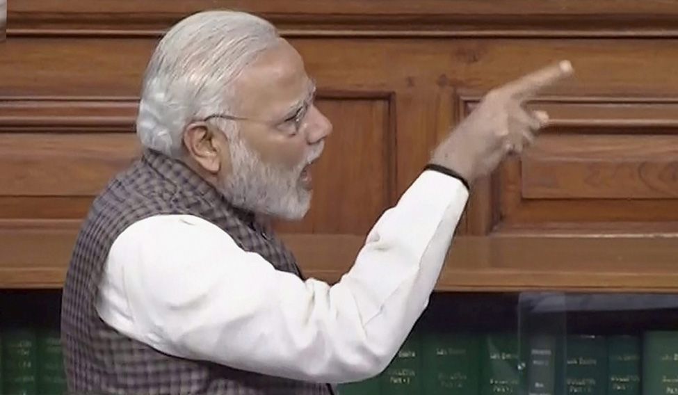 Narendra Modi faults Andhra Pradesh split; no promise of funds Narendra Modi faults Andhra Pradesh split; no promise of funds