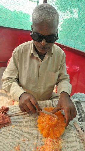 Lakshman Thupsunder, a postgraduate in history and politics, at Bhatia's factory. I-opener