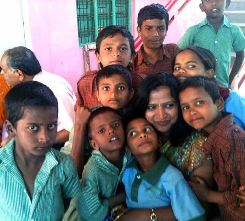 Giving back: Jyothi at an orphanage in Warangal, her hometown. Unbreakable!