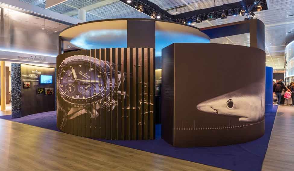 Blancpain’s booth at the Ocean Commitment Exhibition at Baselworld 2015. “Feminine complications are the hardest thing to do”