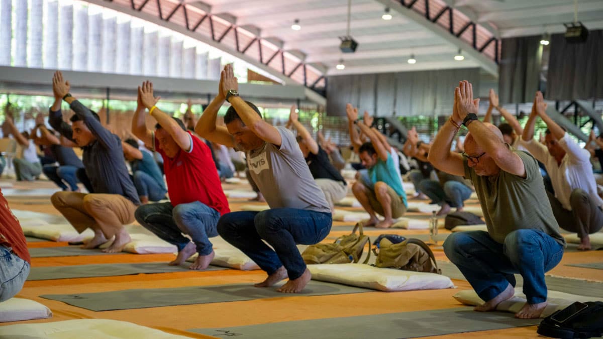 Over 200 Air Force personnel from India, France, Germany and Spain practise  yoga at Sadhguru's ashram- The Week