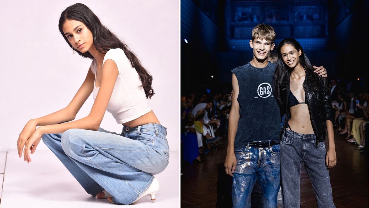 Keira Ann Alvares Ganapathy (left); Ganapathy won the Elite Model Look 2026 | Arianna Carotta