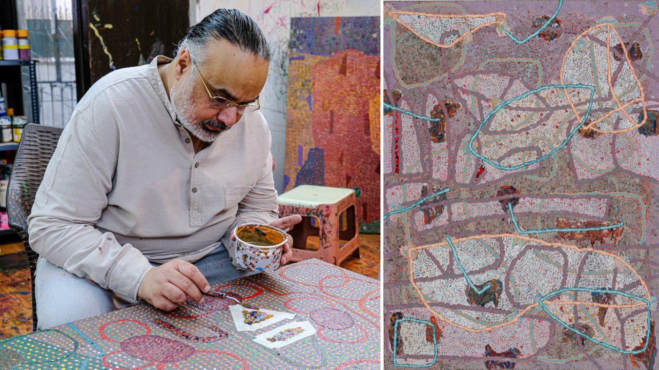 After decades in fashion, couturier Harpreet Narula turns to abstract art in first solo exhibition