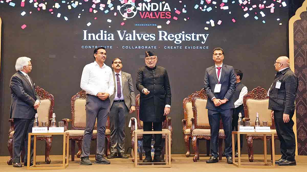 Data and details: Vice President C.P. Radhakrishnan (centre) launches the India Valves Registry in Chennai | X@VPIndia