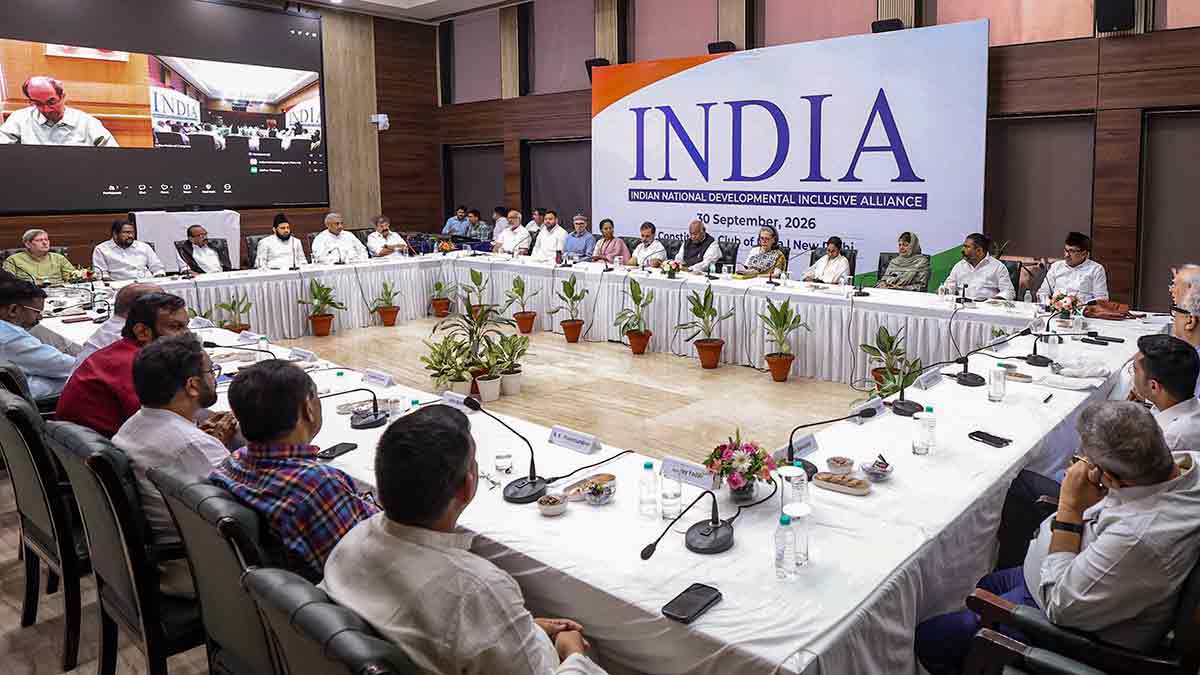 United front: The INDIA bloc meeting in Delhi on September 30 | PTI