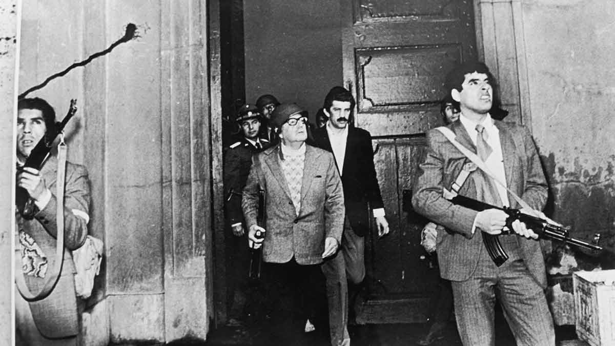 Final stand: Chilean president Salvador Allende, photographed at the presidential palace just hours before he shot himself during the military coup on September 11, 1973 | Getty Images