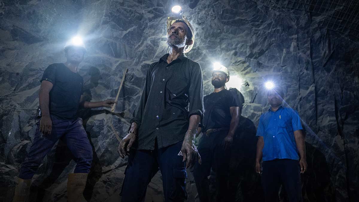 Into the deep: Miners in a tunnel on the 27th level of the Hutti gold mine. The tunnel is 830 metres below the surface | Bhanu Prakash Chandra