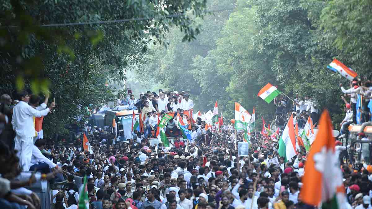 No SIR: INDIA bloc leaders in Delhi protest the revision of electoral rolls on October 12 | Kritajna Naik