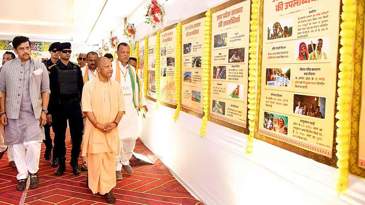 Pleased with progress: Yogi Adityanath at a BJP training camp in Gorakhpur in May | X@BJP4UP