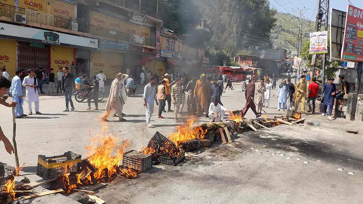 Burning anger: Violence erupts in Muzaffarabad, the capital of Pakistan-occupied Kashmir, during protests against Islamabad’s political and economic exploitation of the region | Getty Images