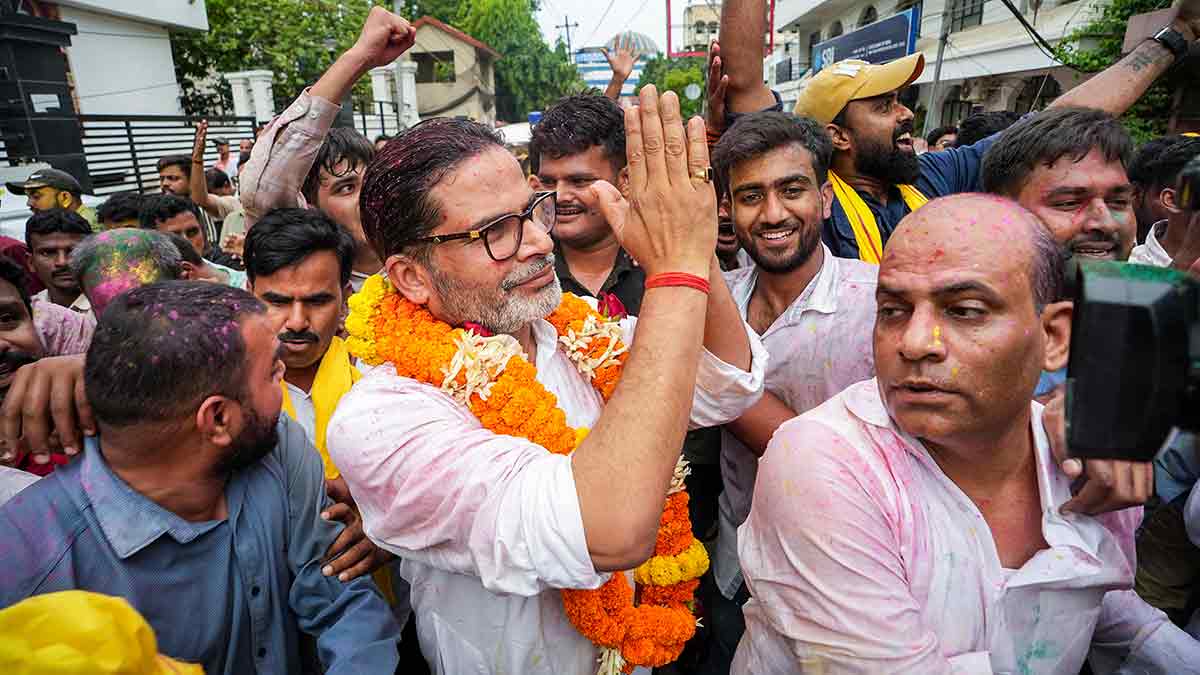 New beginning: Prashant Kishor during his victory celebrations in Patna on August 3 | PTI