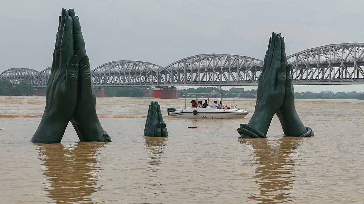 Raining fury: The flooded Namo ghat in Varanasi | AFP