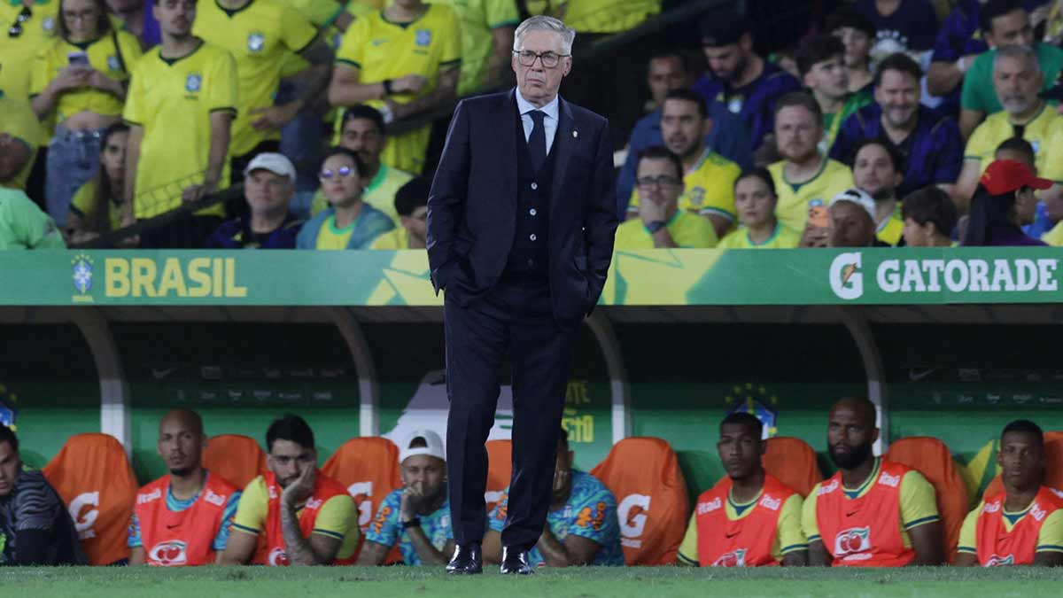 The old master: Brazil coach Carlo Ancelotti during an international friendly against Panama in Rio de Janeiro | Reuters