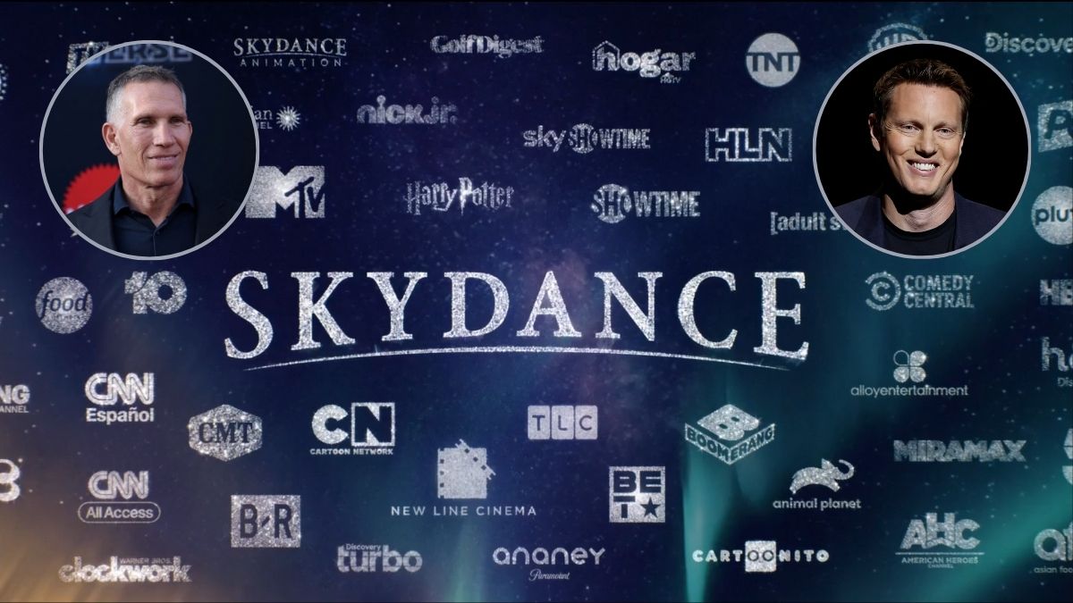 Skydance logo; Inset: Former Mattel chief executive Ynon Kreiz (left) and Paramount Chief Executive David Ellison (right) | REUTERS