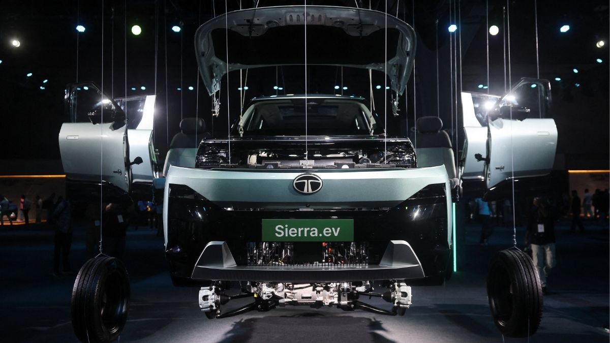 A deconstructed Tata Sierra EV on display during the launch event in Mumbai, on June 30, 2026 | REUTERS