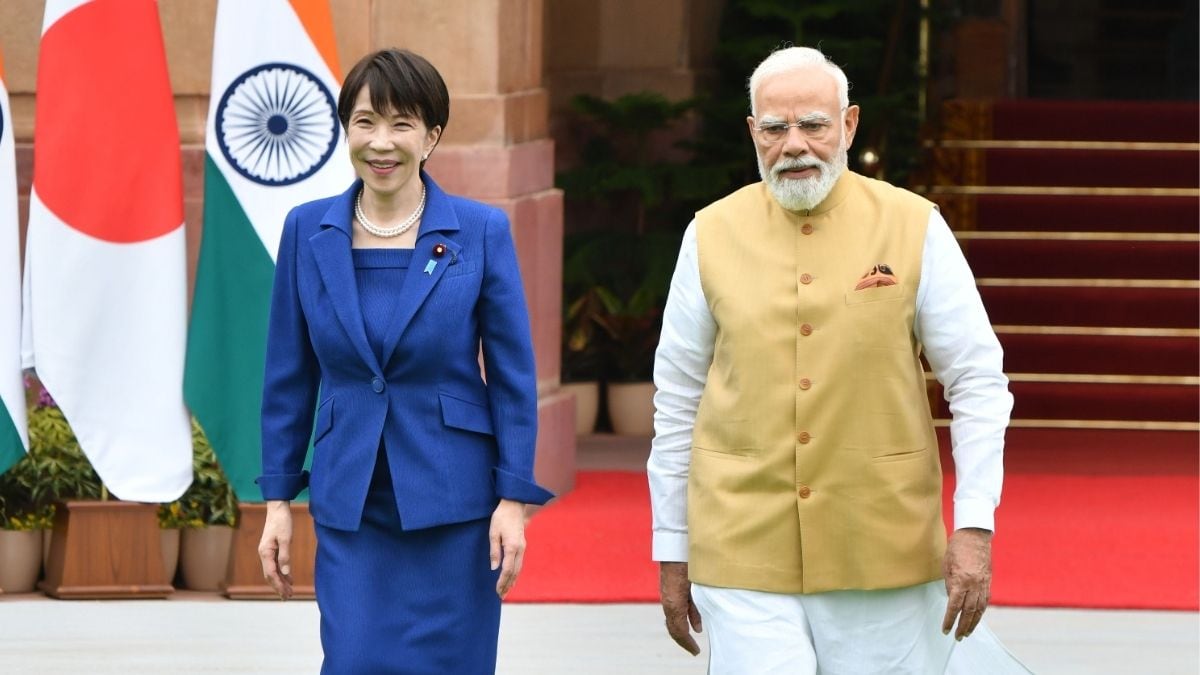 Japan Prime Minister Sanae Takaichi with PM Narendra Modi at Hyderabad House in New Delhi on July 2, 2026 | Sanjay Ahlawat