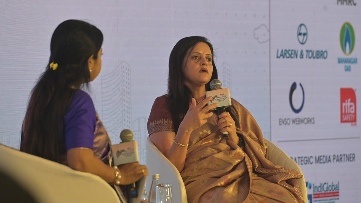 Brihanmumbai Municipal Corporation commissioner Ashwini Bhide speaks at the '1 Trillion Economy Maharashtra' event organised by THE WEEK in Mumbai | Amey Mansabdar