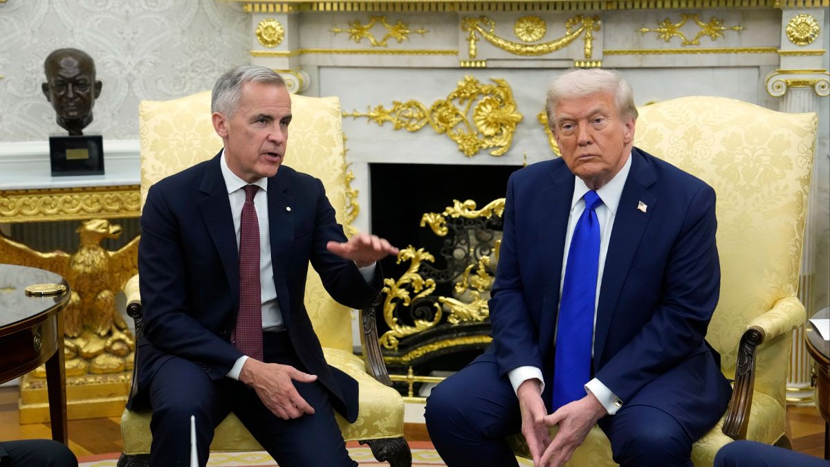 File photo of Canada Prime Minister Mark Carney and President Donald Trump at the White House in Washington, D.C., on Oct. 7, 2025 | The Canadian Press / AP
