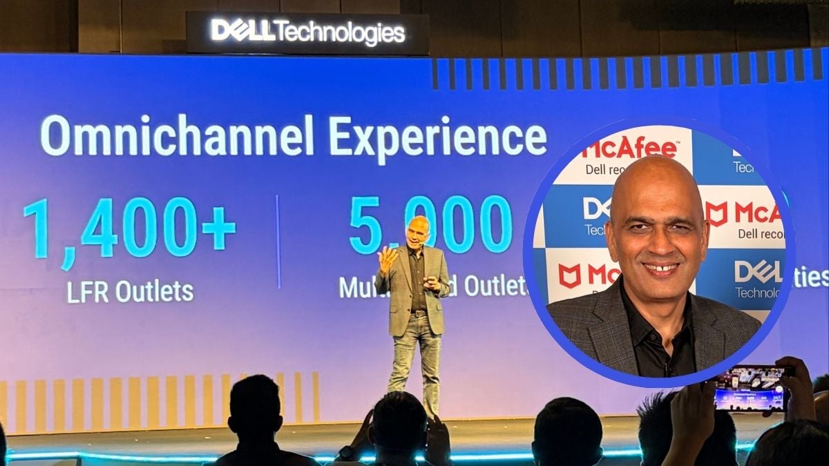 Dell India's Raj Kumar Rishi (inset) during the recent event in Delhi where the tech giant unveiled its new consumer portfolio, including the XPS 13 and Alienware 15 | Nitin SJ