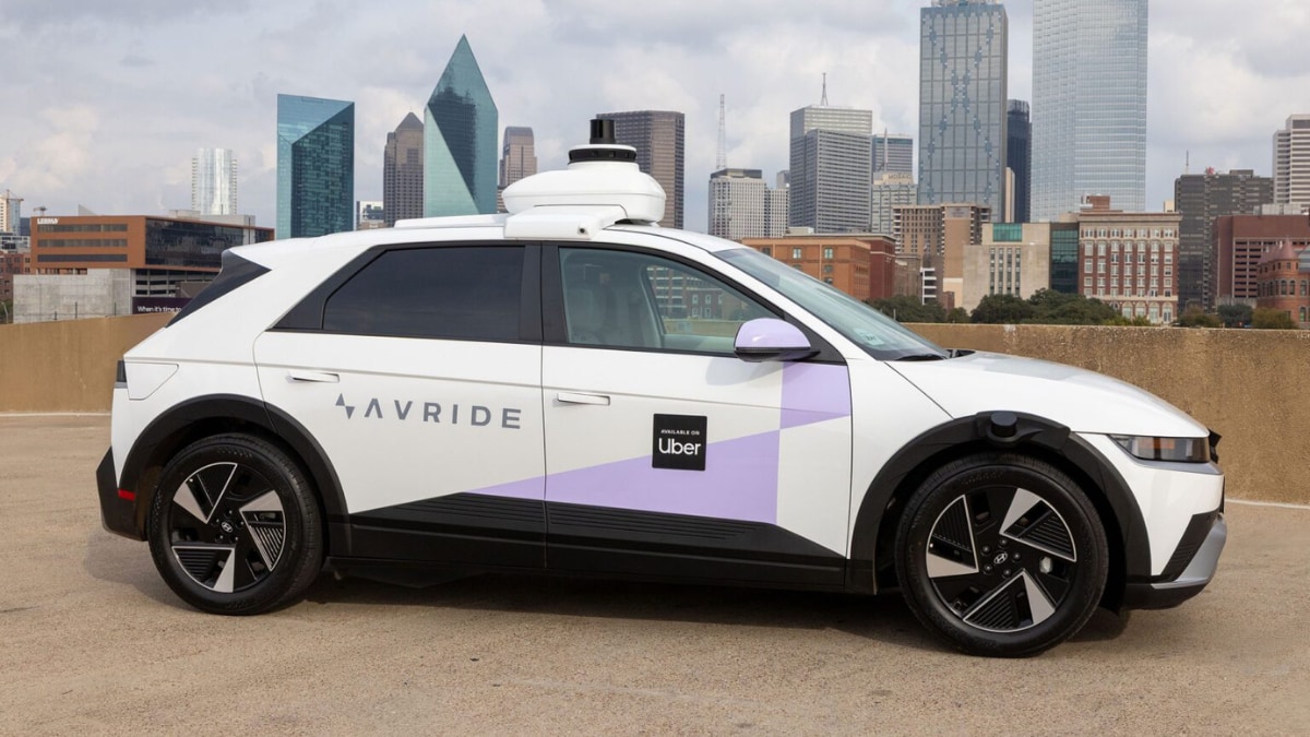 A fully-electric Hyundai Ioniq 5 robotaxi from Avride, which was made available to users in parts of the US via Uber | Uber Investor