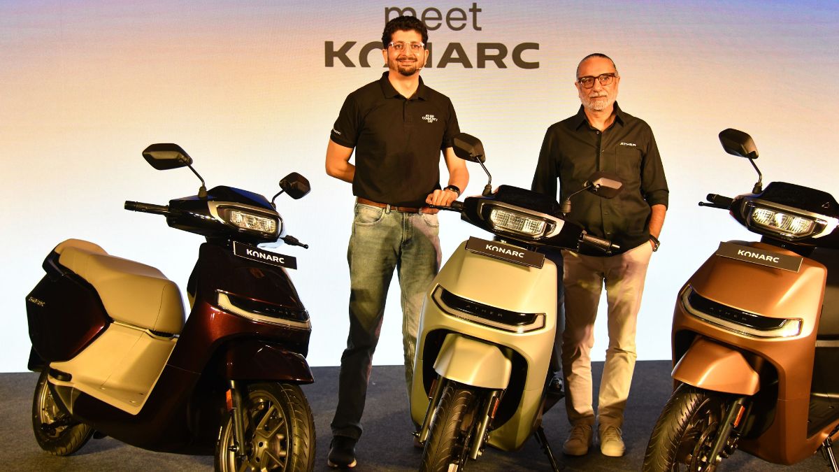 Ather Marketing Head Saurabh Sharma and Chief Business Officer Ravneet Pokhela at the launch of Ather Konarc | Sanjay Ahlawat