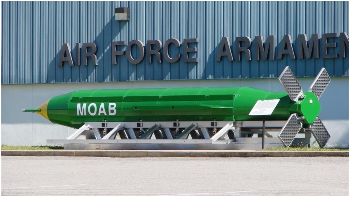 The US military is reportedly considering using the ‘mother of all bombs (MOAB) to target Iranian energy infrastructure. | X 