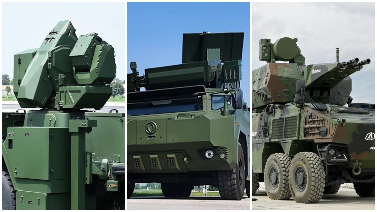 From left: ASELSAN’s ŞAHİN, Chinese HQ-17AE and Korkut systems | X