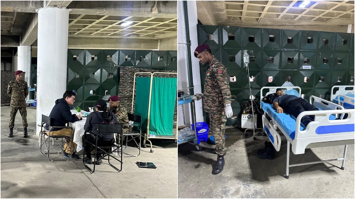 A field hospital set up by the Indian Army as part of 'Operation Amistad'