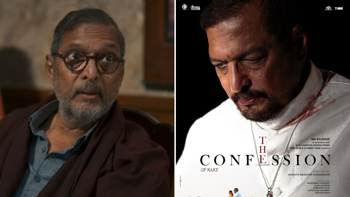 Veteran actor and thespian Nana Patekar (L) and the poster for his unfinished Bollywood film 'The Confession of Mary' (R) | ANI, IMDb