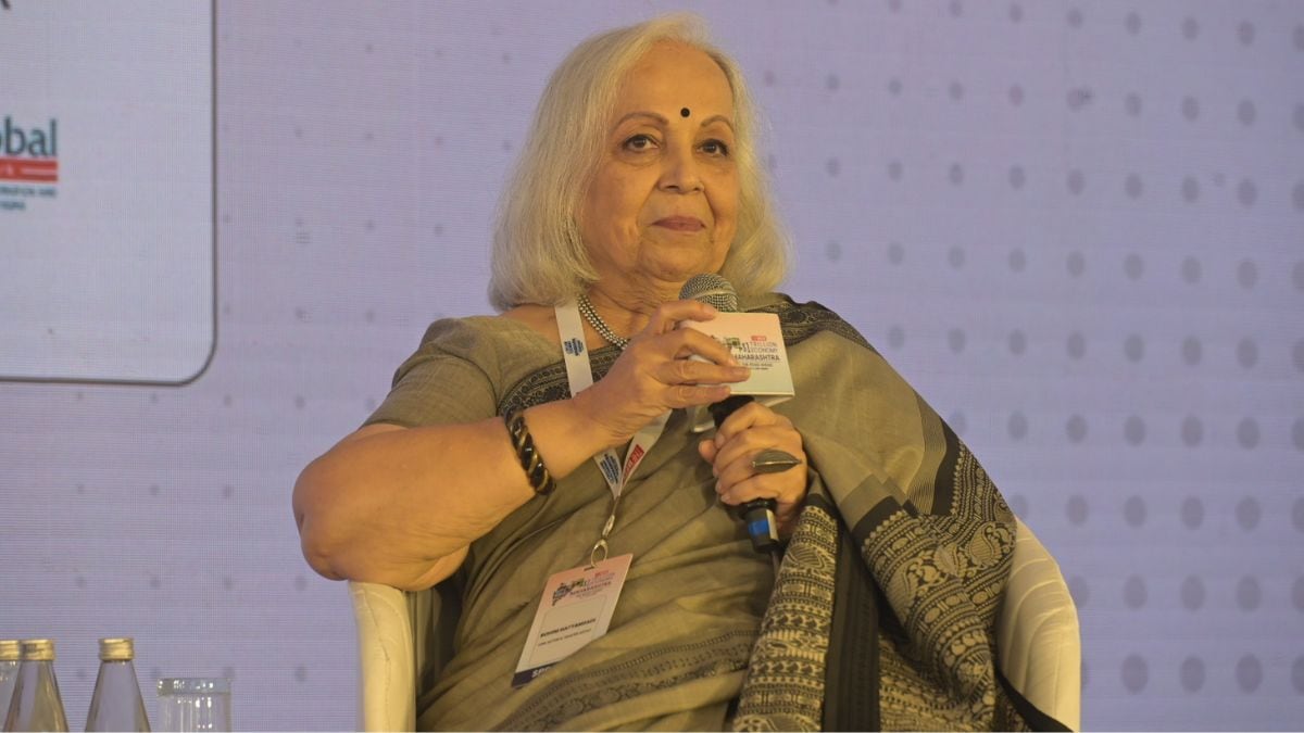 Rohini Hattangadi speaks at the 1 Trillion Dollar Maharashtra economy event oragnised by THE WEEK | Amey Mansabdar