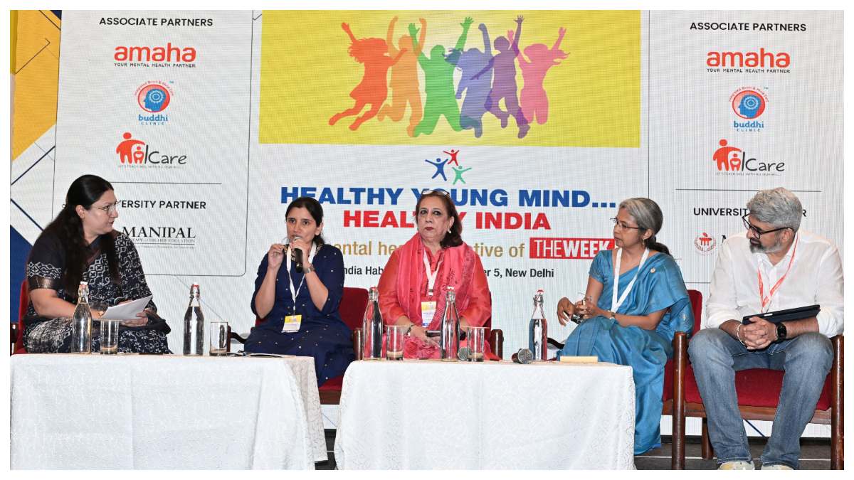 Panelists at the THE WEEK’s ‘Healthy Young Mind, Healthy India’ summit at India Habitat Centre in New Delhi | Sanjay Ahlawat