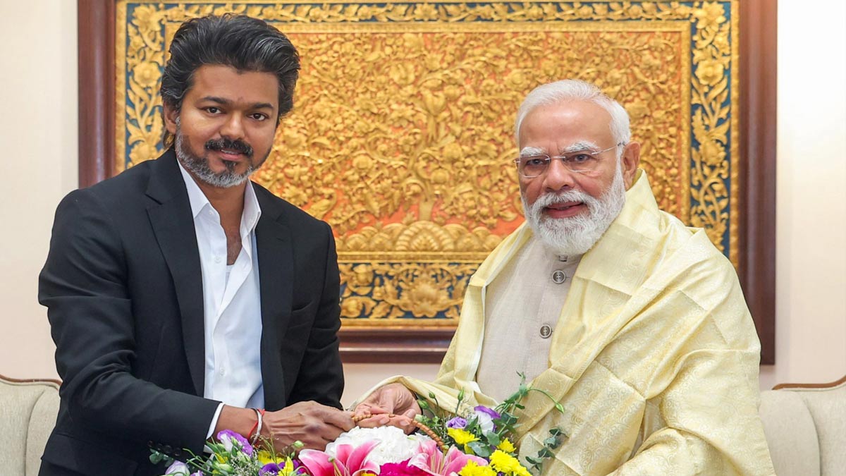 [File] Chief Minister C. Jospeh Vijay and Prime Minister Narendra Modi 