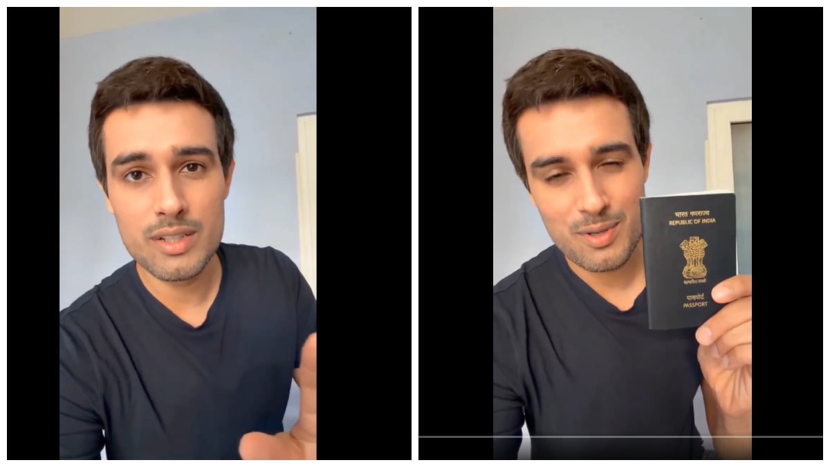Dhruv Rathee showed his passport in a video | X