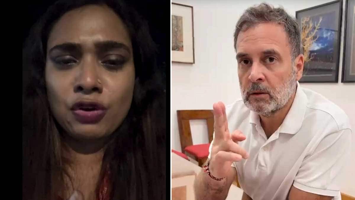 Richa Parashar and Rahul Gandhi | Instagram/PTI