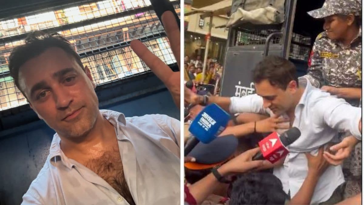 Actor Imran Khan being detained by Mumbai police during CJP protest | X 
