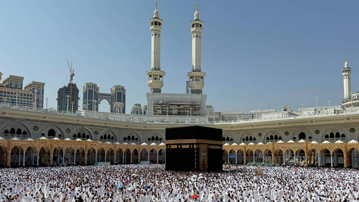 Pilgrims pray in front of the Kaaba, Islam's holiest shrine, at the Grand Mosque in the Muslim holy city of Mecca | AP