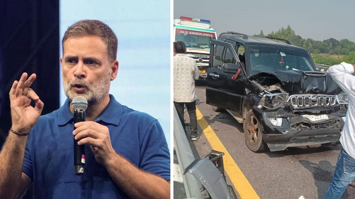 purvanchal-expressway-rahul-gandhi-convoy-accident - 1