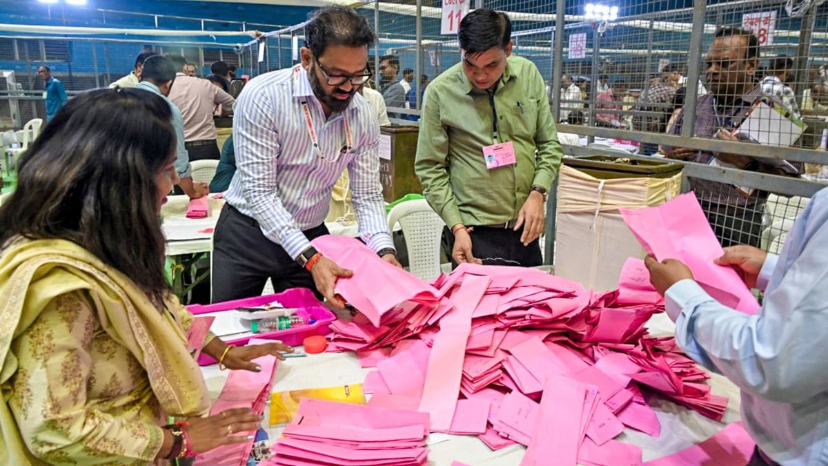 Representative image of people counting votes for the MLC elections | PTI