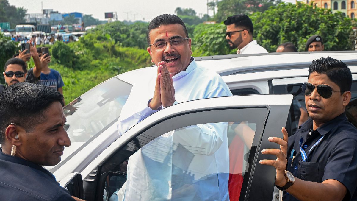 West Bengal Chief Minister Suvendu Adhikari during his visit to Rejinagar in Murshidabad district, to attend an election rally | PTI 