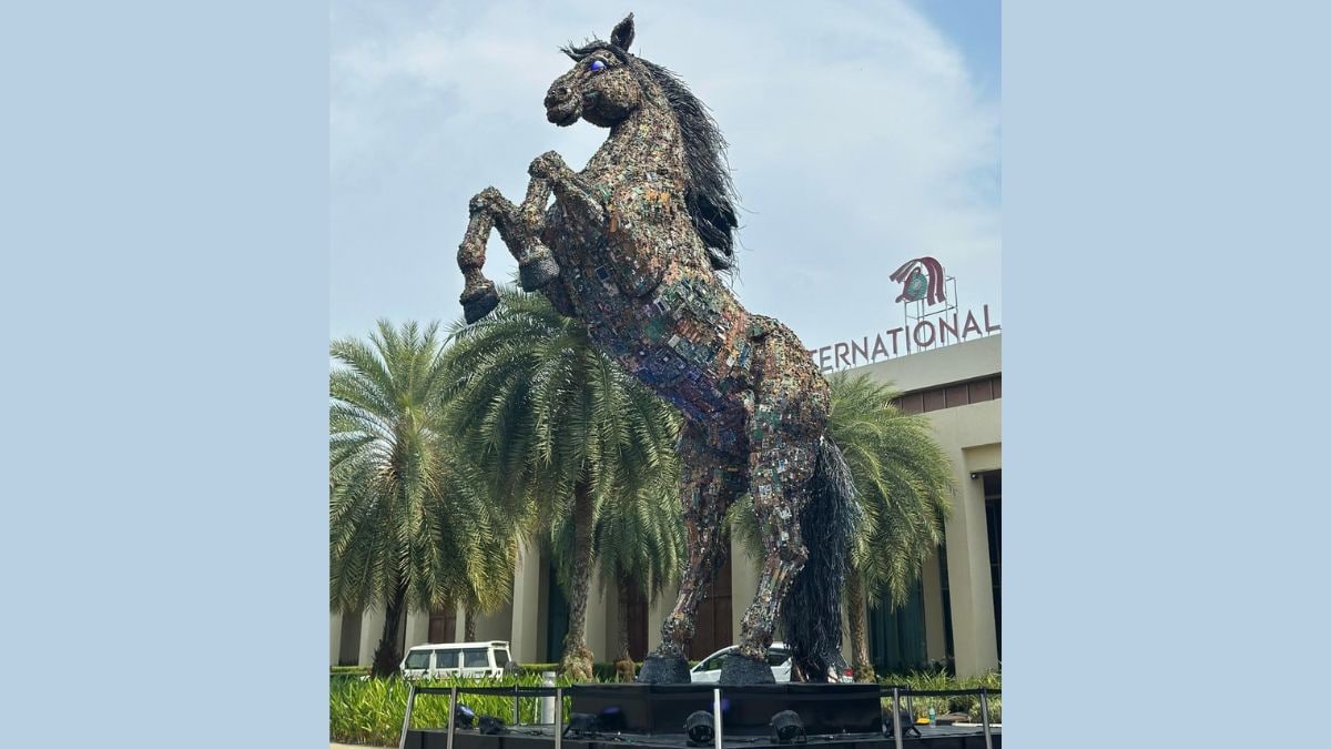 The striking sculpture is the work of artist Davinci Suresh, who spent a month-and-a-half painstakingly assembling the piece | Special arrangement