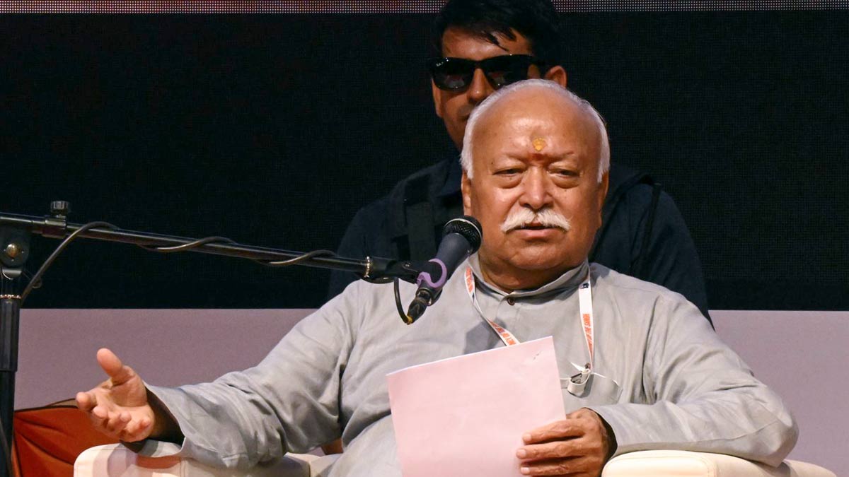 RSS chief Mohan Bhagwat during a lecture meeting in Thiruvananthapuram | PTI