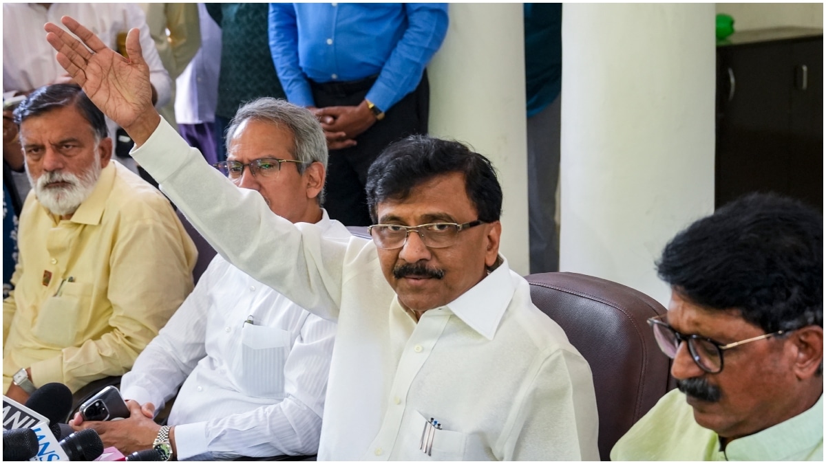 Shiv Sena (UBT) MP Sanjay Raut addresses a press conference | PTI