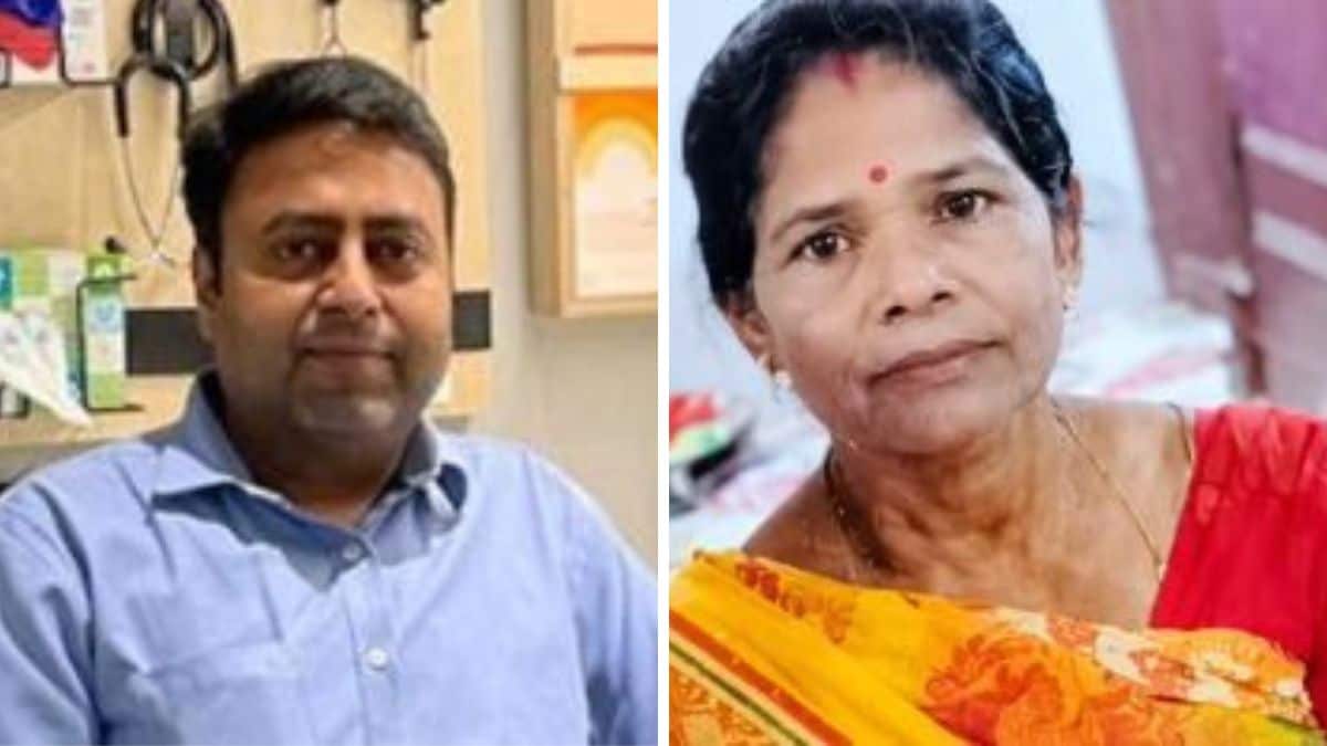 Dr Manish Gupta, who is accused of killing his house maid Meena (right) | X 