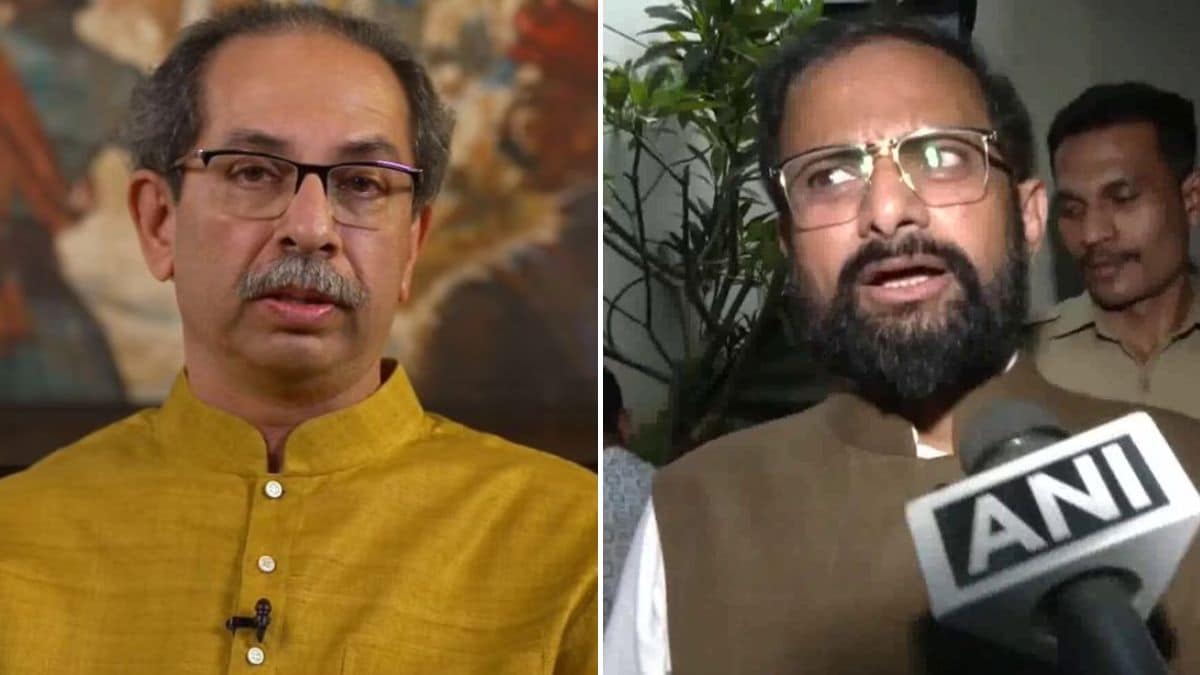 Shiv Sena (UBT) chief Uddhav Thackeray (L) and Shiv Sena (Eknath Shinde) MP Naresh Mhaske (R) | ANI, PTI