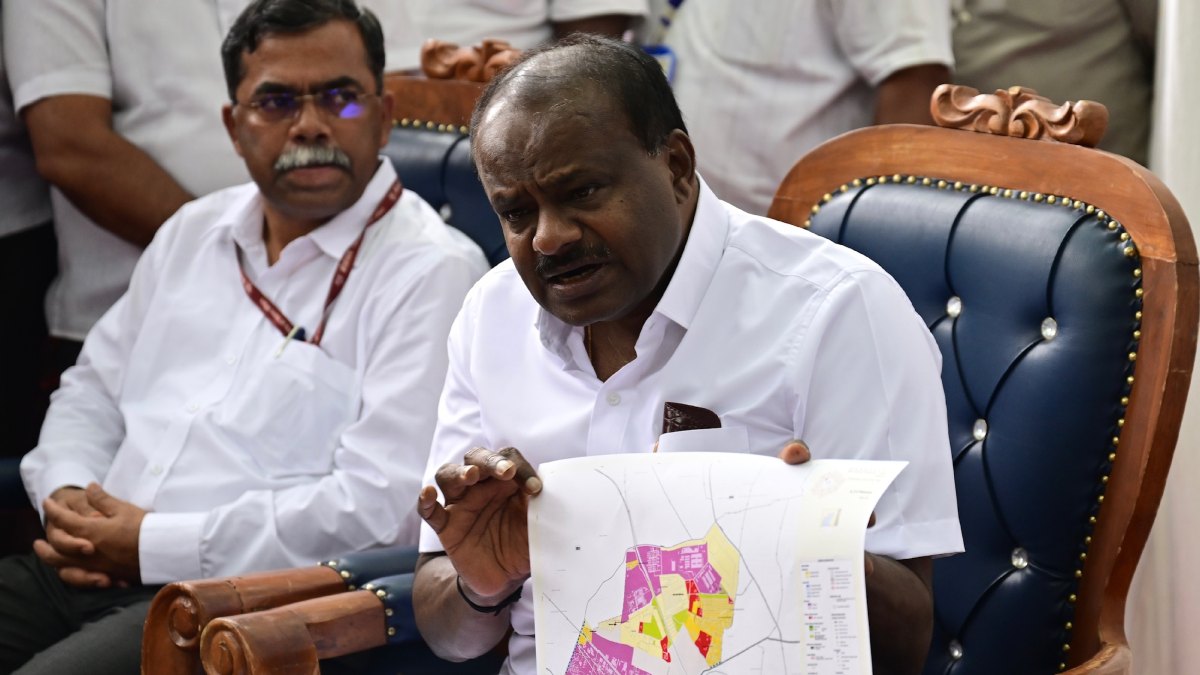 H.D. Kumaraswamy at the HMT campus | Bhanu Prakash Chandra