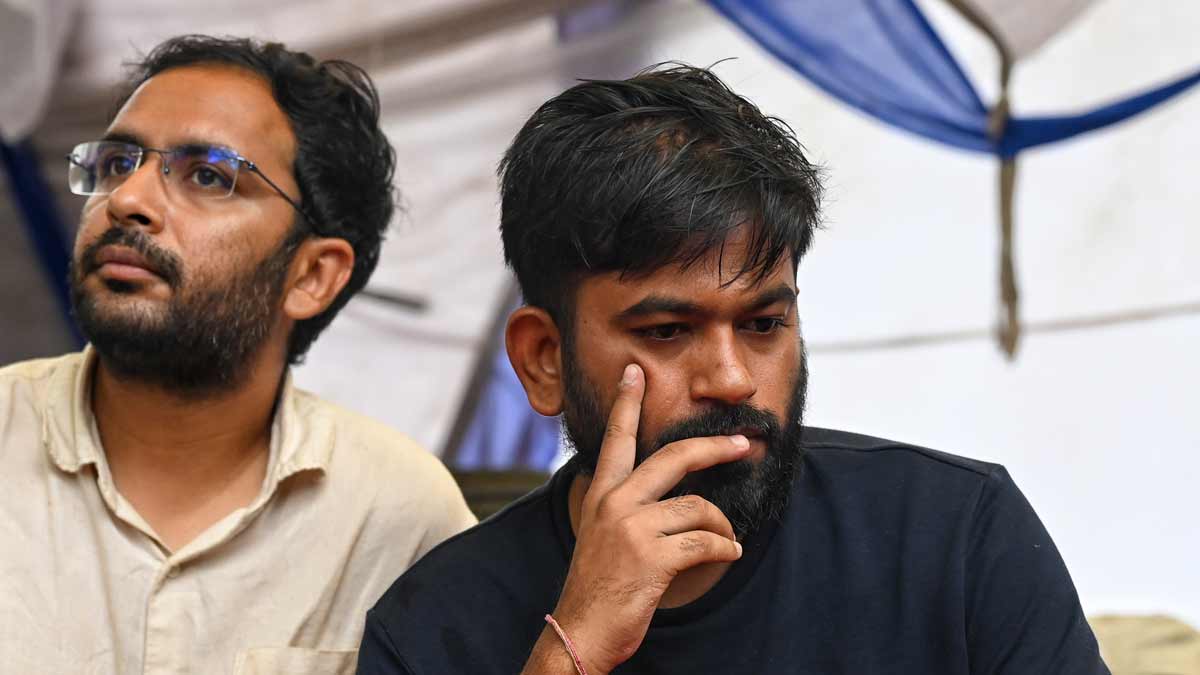 CJP founder Abhijeet Dipke during his sit-in protest at Jantar Mantar | PTI